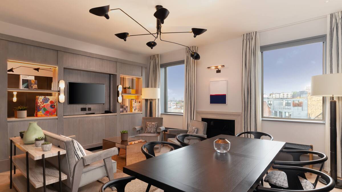 A king suite living room. A king suite living room.
