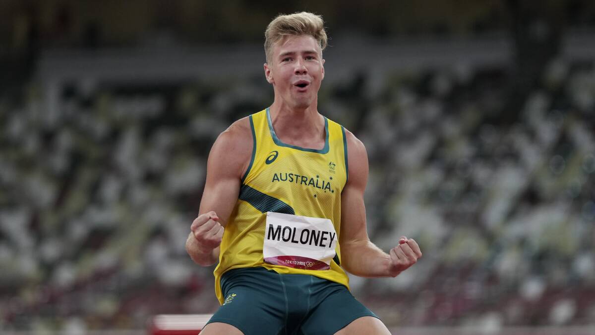 STOKED: Ashley Moloney, pictured at the Tokyo Olympics, has added another global medal to his collection after a bronze-medal finish at the World Indoor Athletics Championships. Picture: AAP.