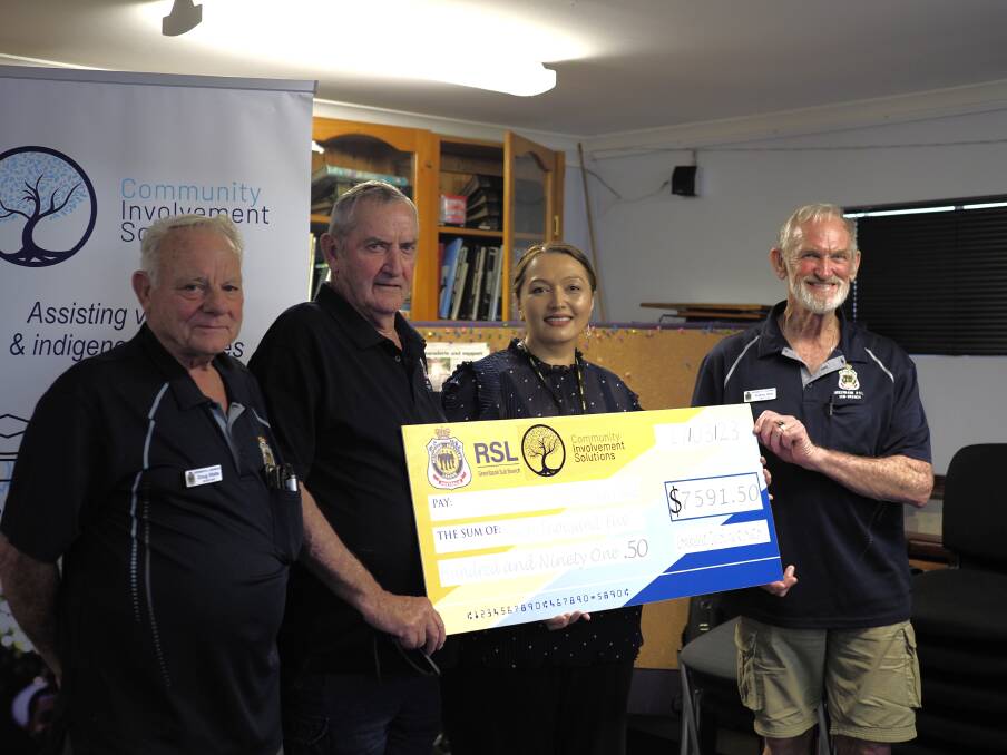 Secretary Doug Watts, Men's Shed coordinator Bob Wench, Selina Rowe and Rod West. Picture by Joe Colbrook