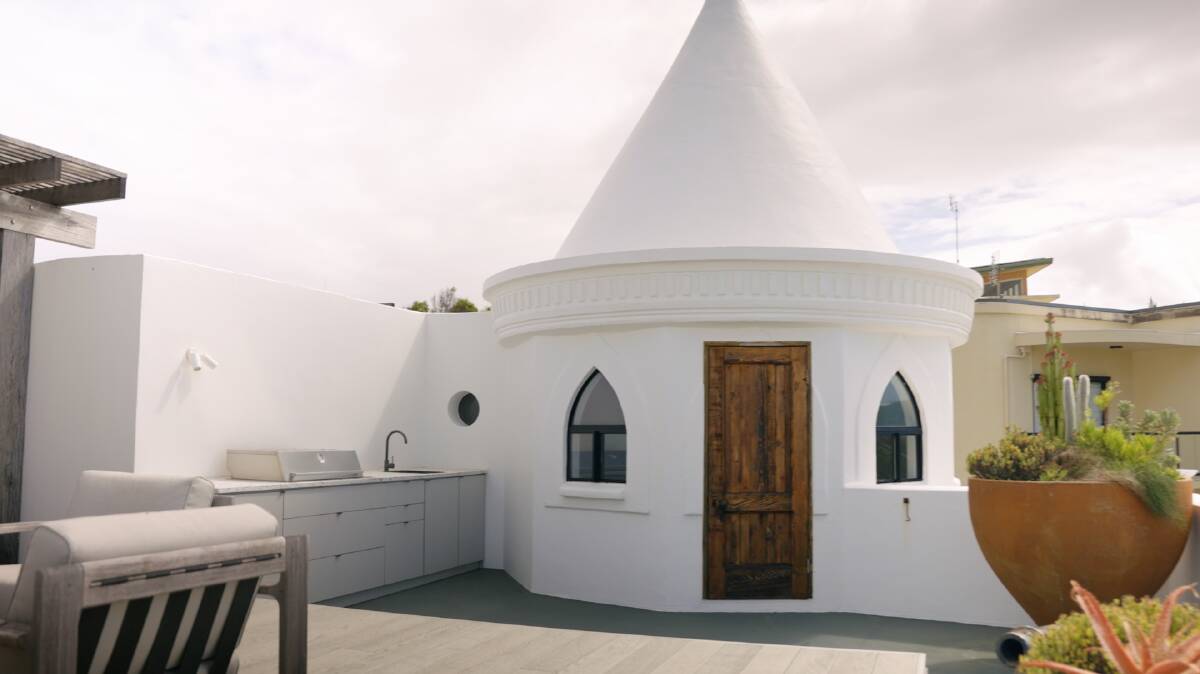 Mykonos's fairytale turret. Picture: Joy Liu