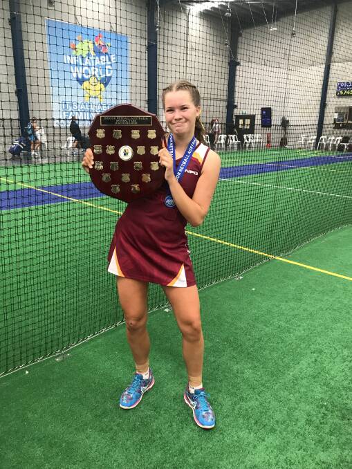 ELITE: Buccan netball player Sarah bristol was selected to represent the under 19 Australian women's netball team.