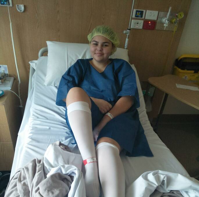 ON THE MEND: Kyla Grimmond is undergoing nerve blocking injections in an attempt to treat Abdominal Cutaneous Nerve Entrapment Syndrome. Photo: supplied