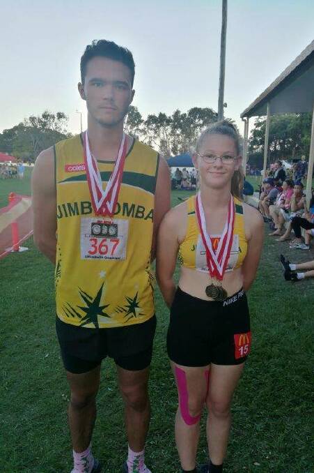 GOLD MEDALISTS: Sam Windsor and Taylah Lenz performed strongly in the under 16 age category.