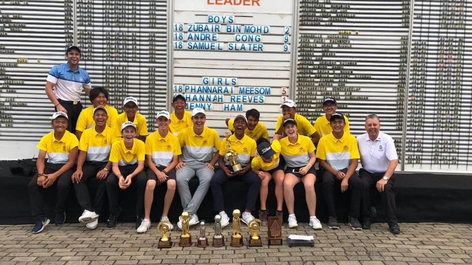 Hills College players celebrated their tour of Jakarta. Photo: Supplied