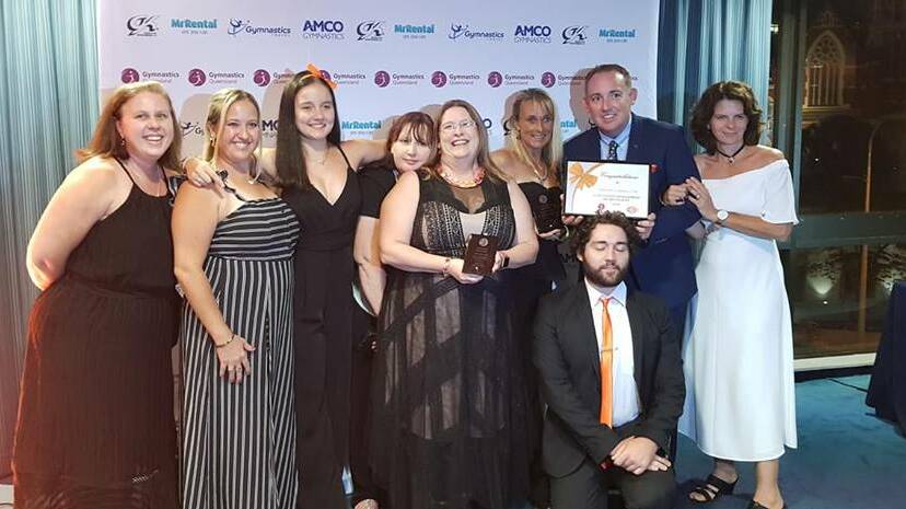 The Jimboomba Gymnastics Club won the Club Promotion and Community Engagement award and Staff Engagement and Mentoring award at the Gymnastics Queensland 2018 Awards Ceremony.