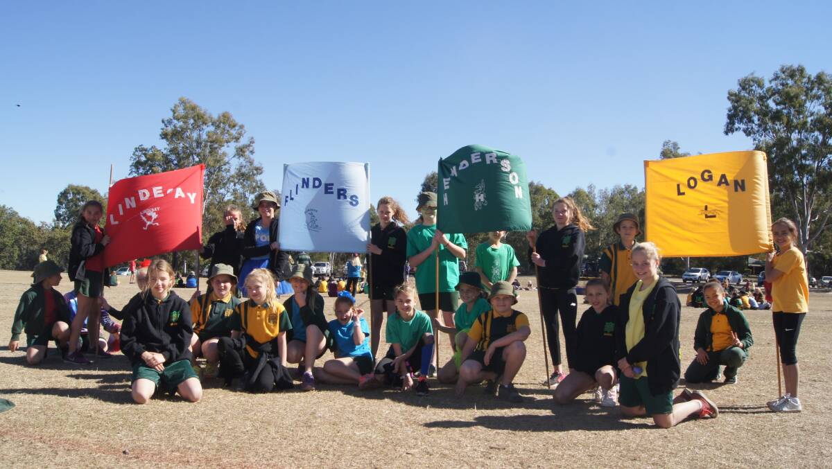HOUSE PRIDE: Jimboomba State School students took to the oval for the first day of their sports carnival on Monday. Photo: Jacob Wilson