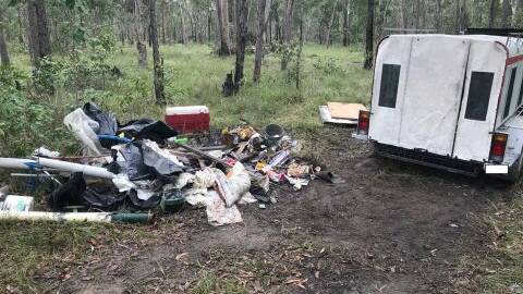 GARBAGE: Browns Plains police ATV patrols revealed dumped rubbish in Park Ride bushland. Photo: Supplied