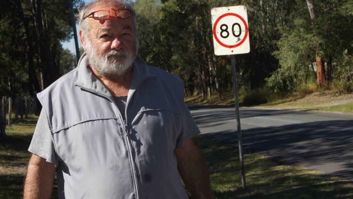 SPEED REVIEW: North Maclean resident Ray Schipp wants Scott Lane's speed limit dropped. Photo: Jacob Wilson