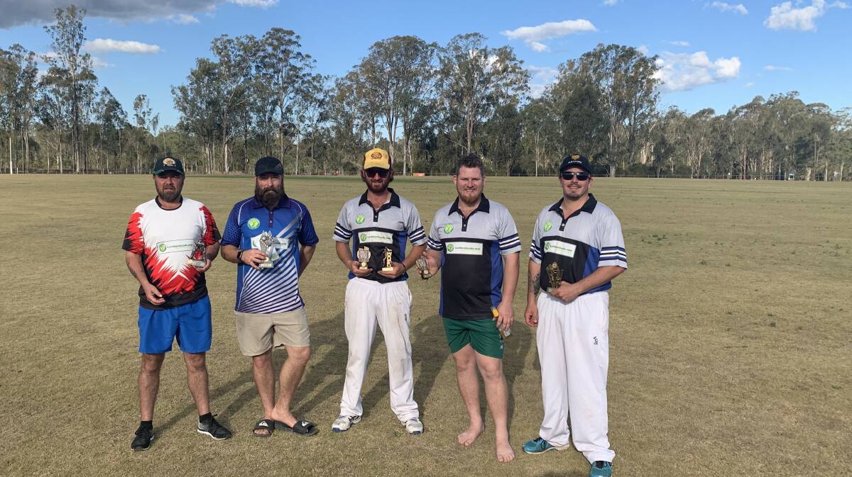 MEN OF THE SERIES: Last Man Standing Series top players Jason Hart, Craig Whatmore, Josh Graham, Tom Jellie and Reid Breeze received awards for their talent. 