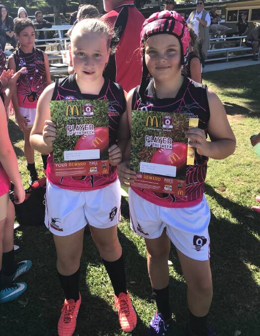 GLORY:: Chloe Levey and Caitlin Jordan were under 13 players of the match.