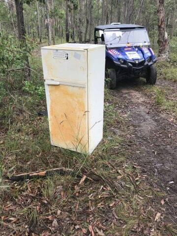 An old fridge was found near the rubbish dumped at Park Ridge.