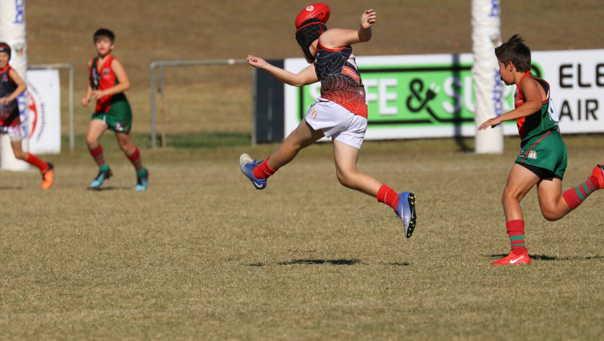 PLAYER OF THE WEEK: Under 12 Jimboomba Redbacks player Kaden Griffiths was in good form in a clash against Sandgate over the weekend.