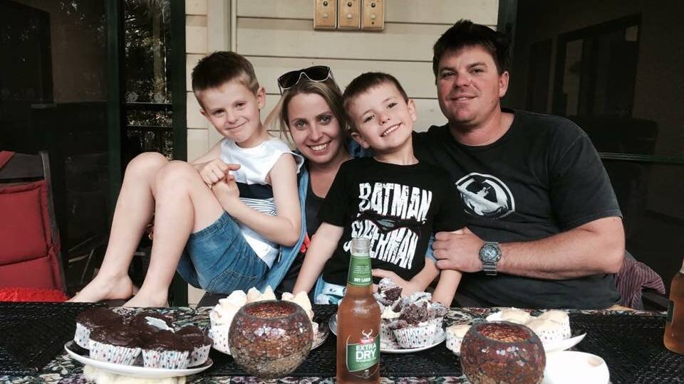 FAMILY BOND: Liam, Shaye Mcquitty, Byron and Andy Schalwyk are still going strong. Photo: Supplied.