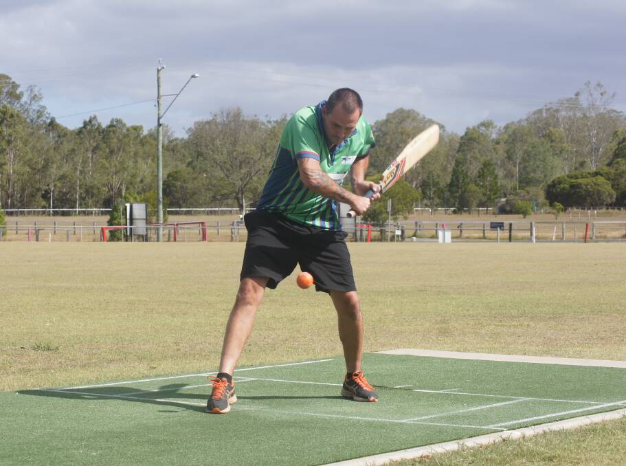 LAST MAN STANDING: Cameron Turbil hits the ball at the Jimboomba Cricket grounds. Photo: Jacob Wilson