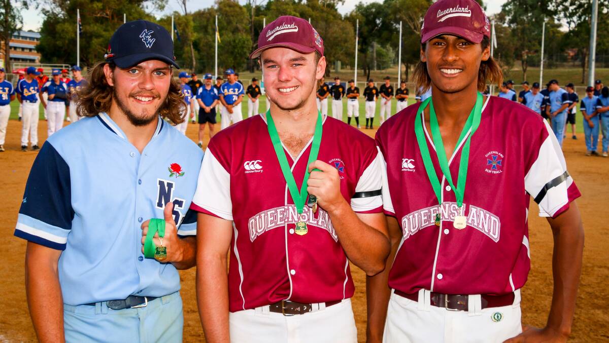 GOOD FORM: Sheldon Waller from Yarrabilba and Layton Reid from Boronia heights have been selected for the under 19 Queensland Men's Softball squad. Photo: Roy Meuronen Photography