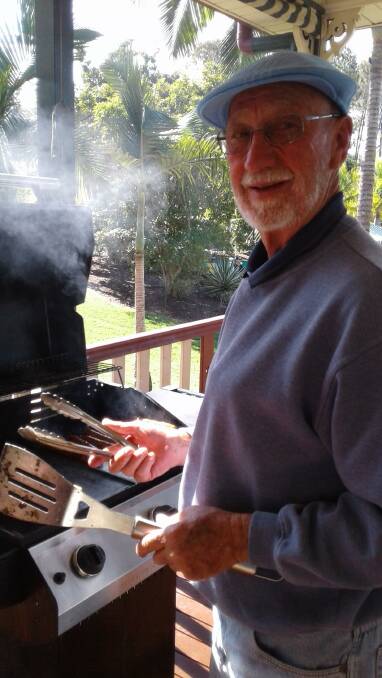 COOK: Greenbank Gardens Bowls Club chef Jim Coles fired up the BBQ on July 21. 