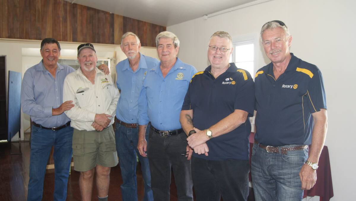 ALL SMILES: Jimboomba Rotary Club Hall Committee president Jamie Banks, John Weir, Tery Hurst, Rotary Jimboomba president Ray McCabbin, Dave kenny and Mal Strachan are thrilled at the state of the rejuvenated Jimboomba Rotary Club Hall. Photo: Jacob Wilson 