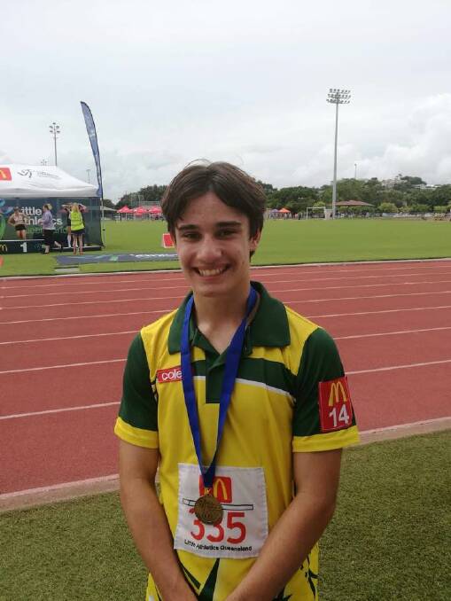 MEDAL: Under 14 Jimboomba athlete Bailey Brettell scored gold in 90m hurdles and 200m hurdles.
