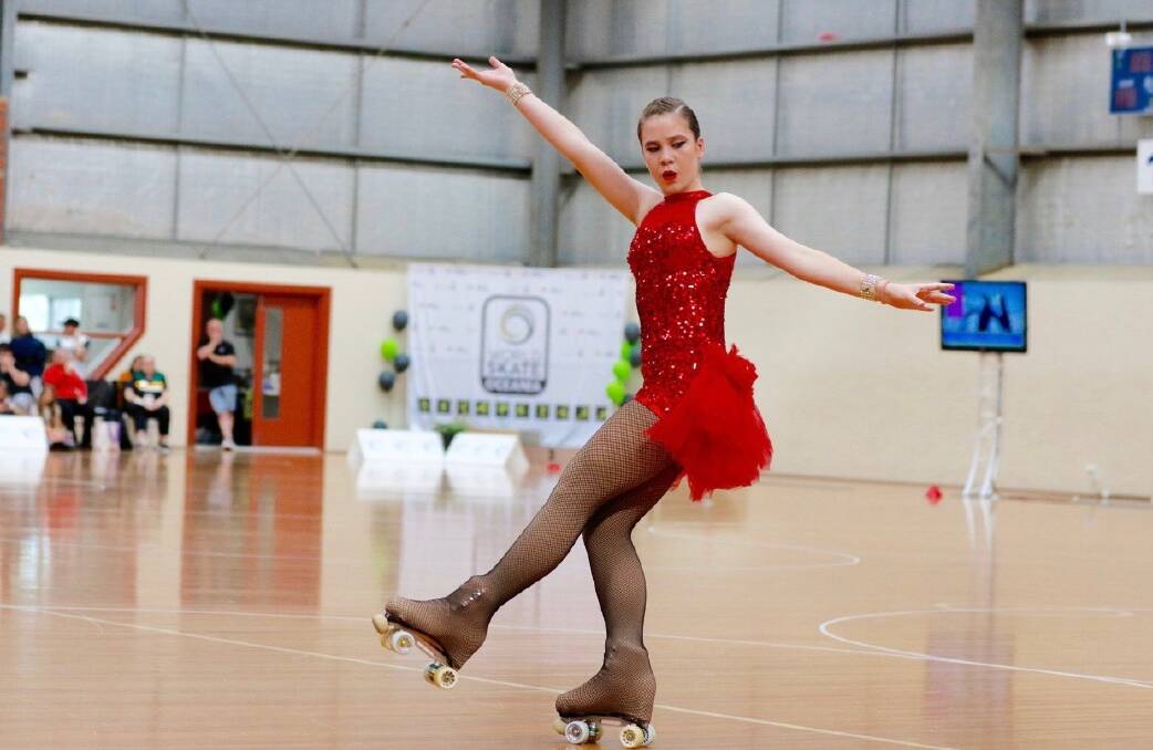 BRONZE: Isabelle Podlich competed in the 2019 World Skate Oceania Artistic Roller Skating Championships in Melbourne from October 2 to October 6. Photo: Bernadine Geary/Sk8house Figure Skating