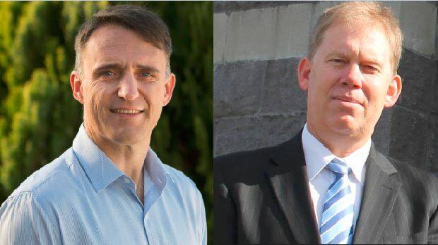DOWN TO THE WIRE: Labor candidate Des Hardman and LNP incumbent Bert van Manen are in the fight of their political lives.