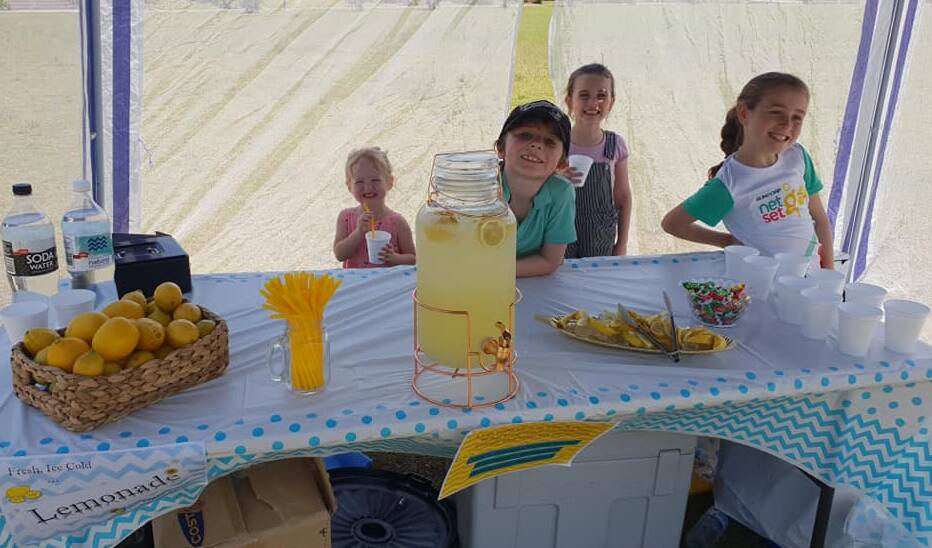 Austin Amour and his cousins raised money for sick and disadvantaged children with a traditional lemonade stall at the Darlington Parklands on Sunday, November 4.