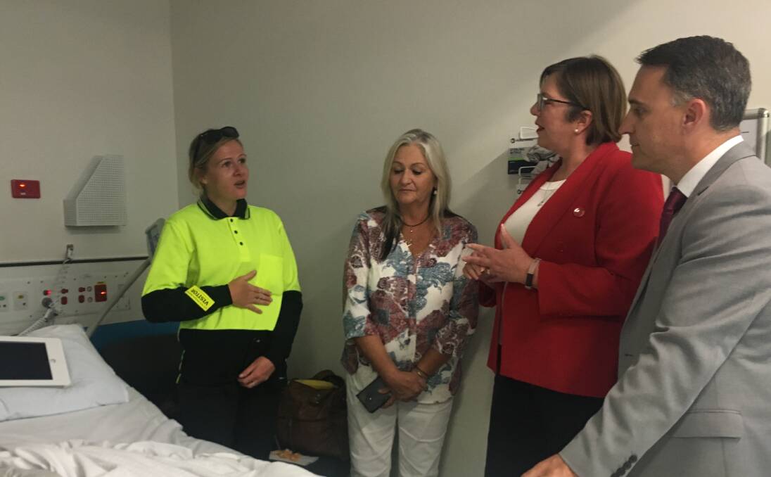 FUNDING: Labor's shadow health minister Catherine King with Labor's candidate for Forde Des Hardman at Logan Hospital. 