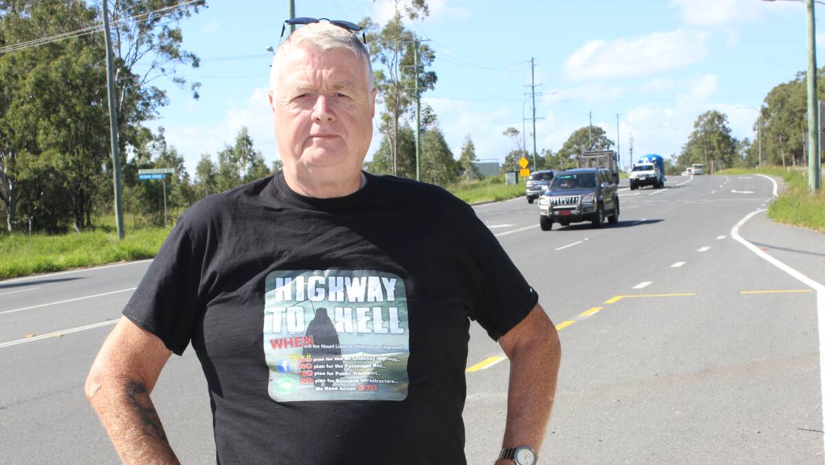 Logan Country Safe Cirty group chairman David Kenny says the Logan community is missing out on Mount Lindesay Highway upgrades while the Warrego Highway picks up significant funding. Photo: Jacob Wilson