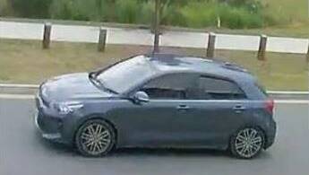 Police are interested in a gun metal grey or blue coloured hatch vehicle with unknown registration.