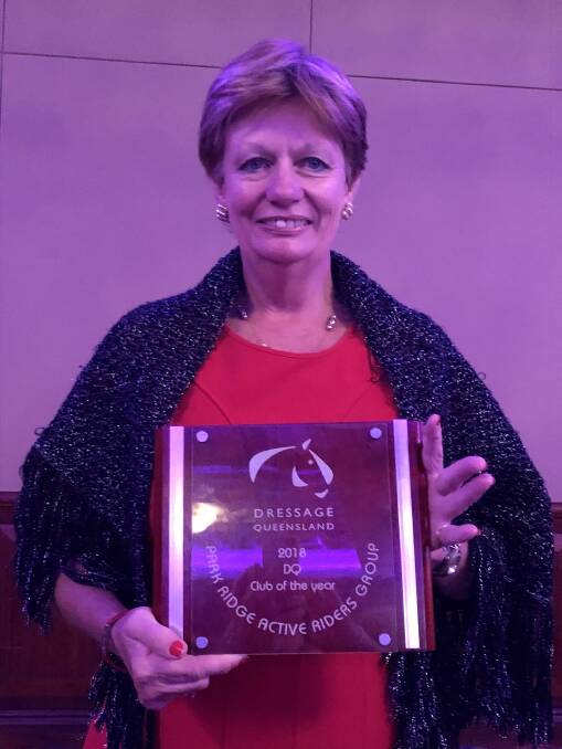 STRONG YEAR: Club president Kay Paulsen accepted the Club of the Year award for Park Ridge Active Riding Group.