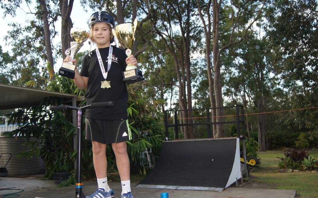 CHAMPION: Lochie Coburn won the under 12 Australasian Scooter Titles. Photo: Jacob Wilson
