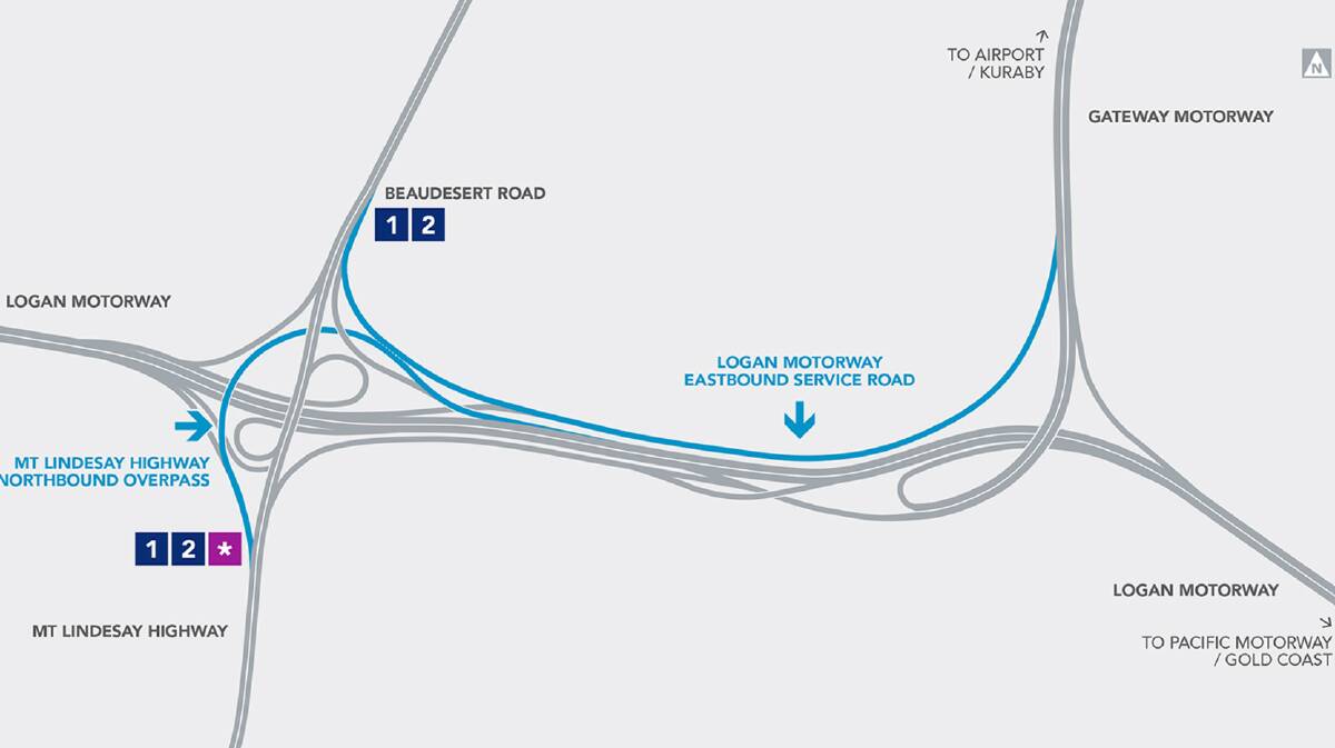 NEW EXIT: Northbound motorists looking to travel to the Gateway Motorway have to use a new exit. Photo: Transurban