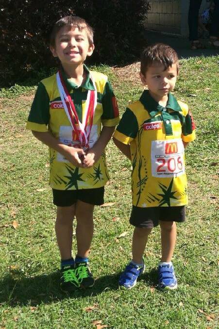 Zayde and Xander Avard at the Redcliffe Twilight Carnival on Saturday, October 20.
