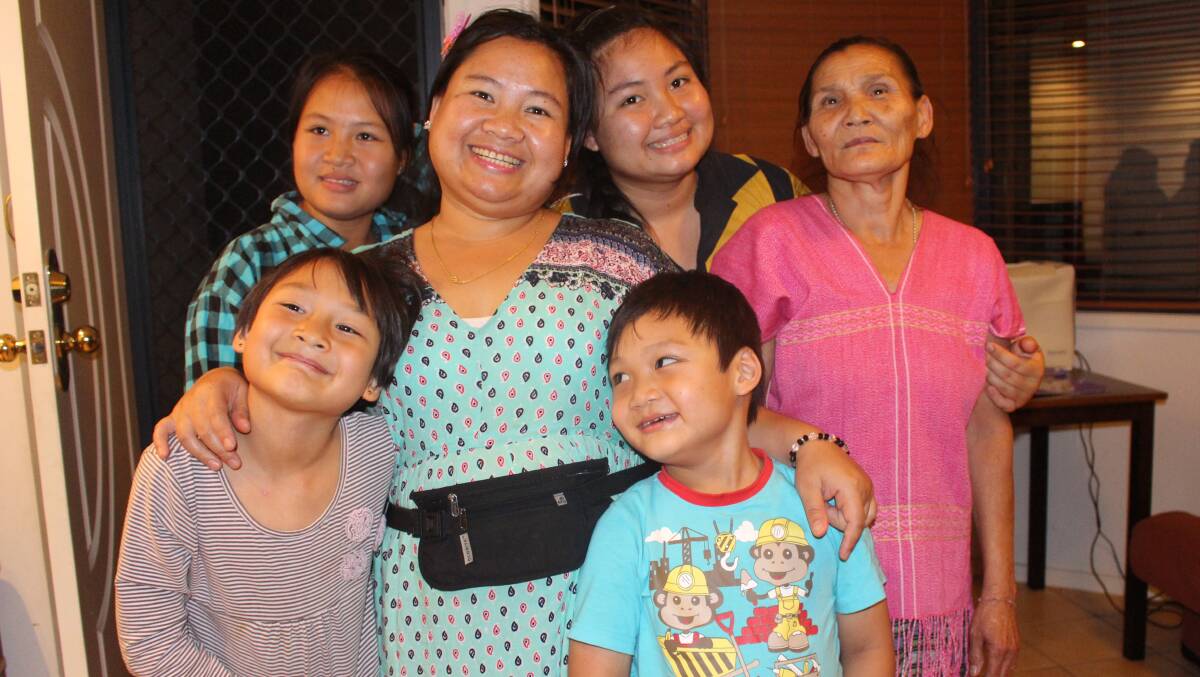 HAPPY FAMILY: Mu Aye, Hla, Chit Chit, Paw, Than Tun and Ma Mie Tway have benefited from the VoRTCS program. Photo: Supplied 

 