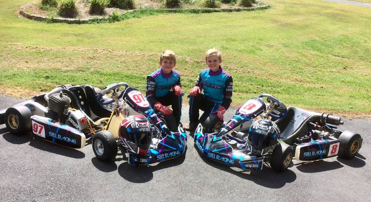 PASSION: Jordan and Hayden Sell raced their go karts at Cooloola from April 21 to 22. Photo: Supplied