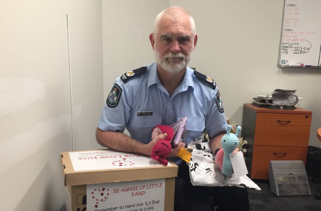 COMFORT: Jimboomba police Senior Sergeant Peter Waugh welcomed the launch of the Lil Bug Love Kits program. Photo: Jacob Wilson