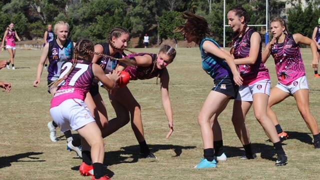 TUSSLE: The under 17 Jimboomba/Beenleigh side won against Greater Springfield. Photo: Supplied.