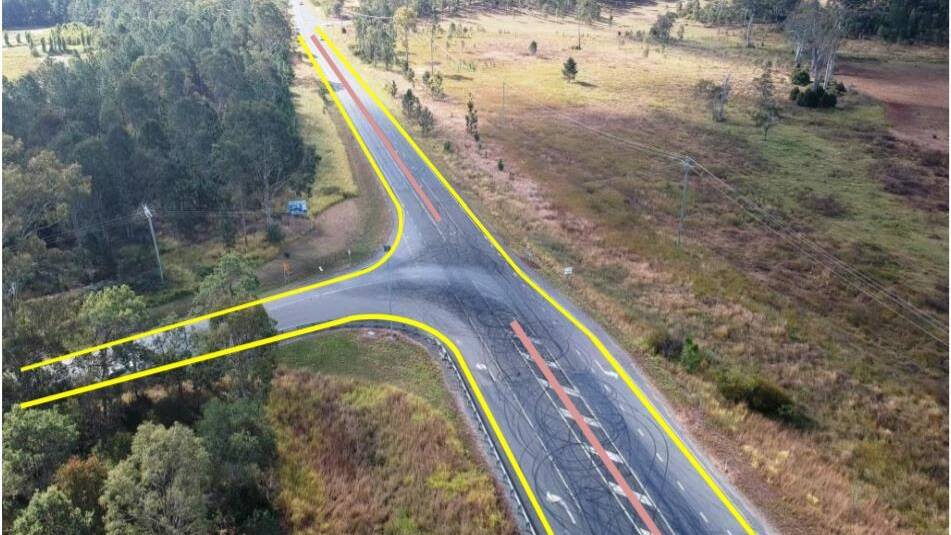 BIRD'S EYE: Logan Country Safe City released drone images of the hooning hotspot at the Clutha Creek Road intersection to Waterford Tamborine Road. Photo: Logan Country Safe City.