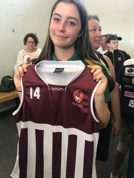 ON THE RISE: Olivia Harmer co-captained the Metropolitan West side which finished third in the Queensland School Sport AFL State Championships on the Gold Coast.