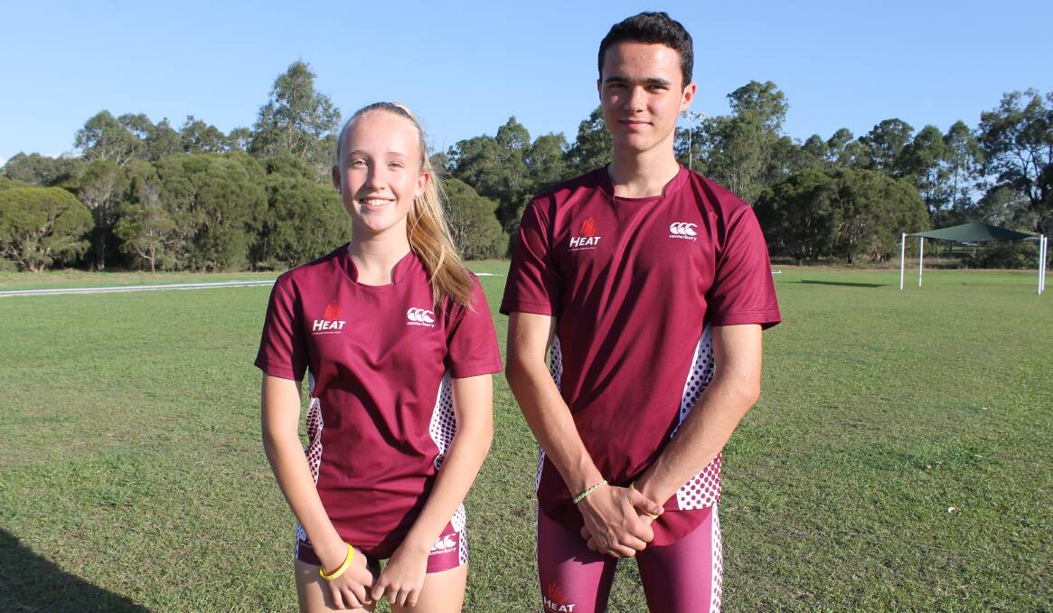 TALENTED: Maddison Aitkin and Sam Windsor were selected by Little Athletics Queensland to compete in New Zealand. Photo: Supplied