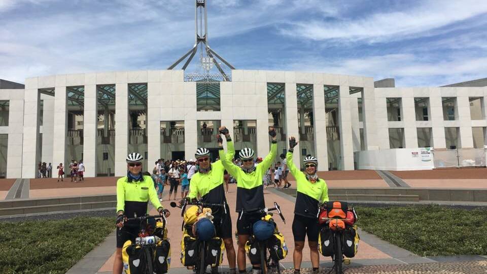 ON THE BIKE TRAIL: The Wolters family have spent the last year riding their bicycles across Australia from Bundaberg to raise money for motor neurone disease.