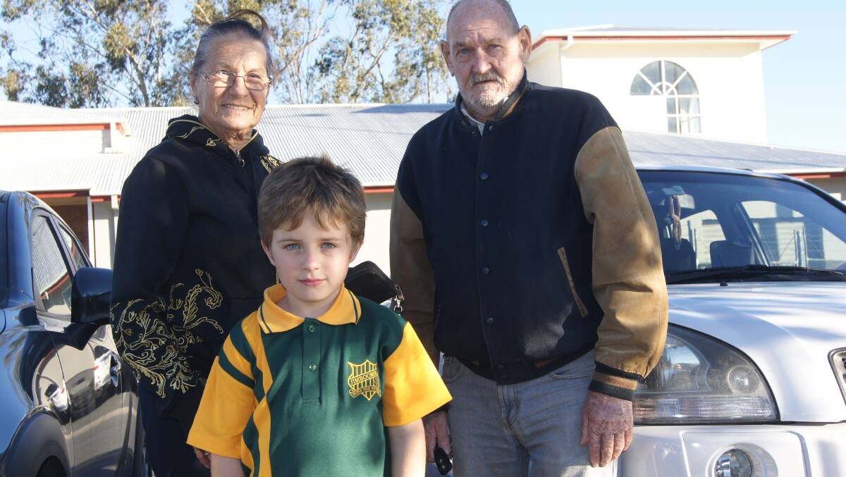 CONCERNED: Jimboomba foster parent Teresa Taylor with Dean Banks and Greg Phillips. Photo: Jacob Wilson