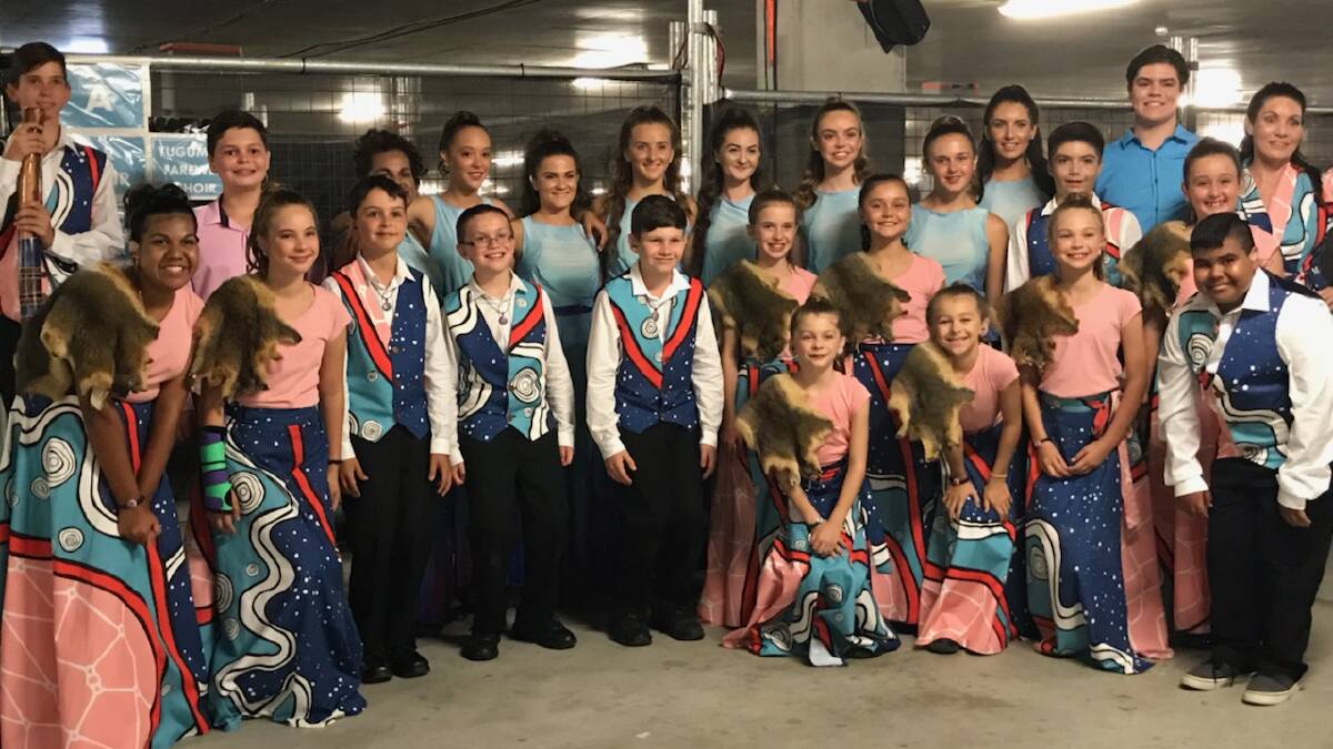 GRAND PERFORMANCE: The Yugambeh Museum Youth Choir group performed at the closing ceremony of the Commonwealth Games. Photo: Supplied 