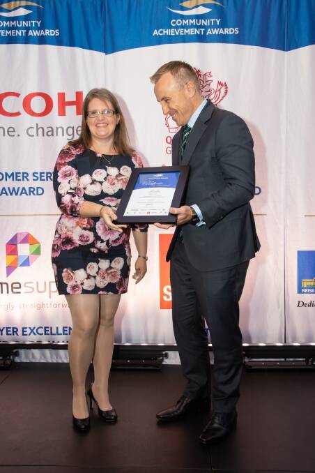SUCCESS: Thom and Ann;s co-owner Fiona Roebig was presented with a finalist award at the Queensland Community Acheivement Awards Gala Presentation Dinner.