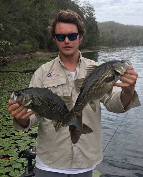 FURTHER AFIELD: Joel Fitness with a couple of bass from south of the border.