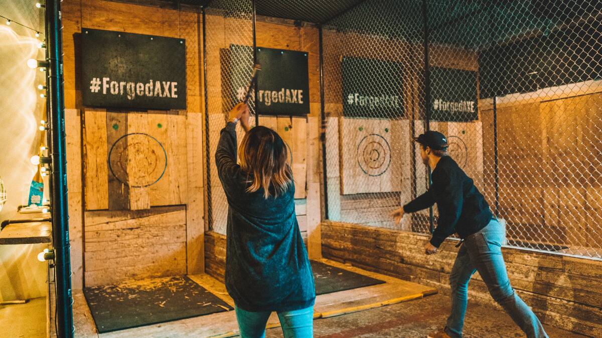 Try your hand at axe throwing with Forged Axe