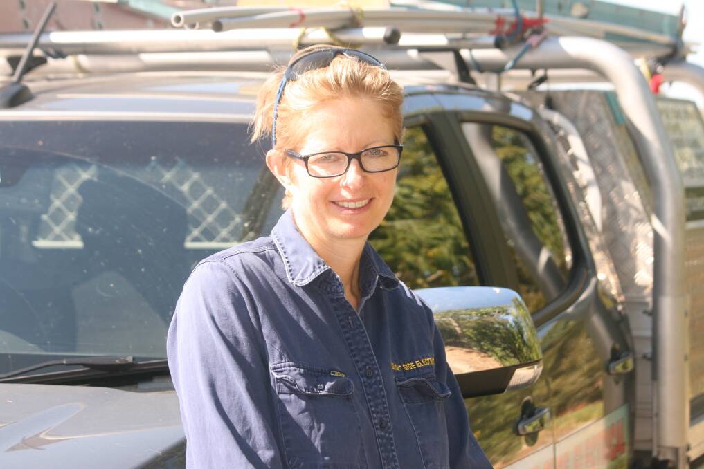 Bright future: Electrician Marise Parkinson is grateful for her supportive clients and wants to encourage young women to follow their dreams. Photo: Stacey Whitlock.
