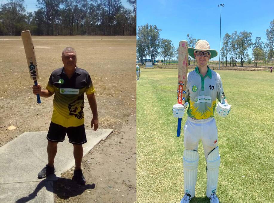 LAST MAN STANDS: Gary Bender from No Limits scored his first half century, while Connor Roberts scored 60 from 46 for Duck Duck Gone. 
