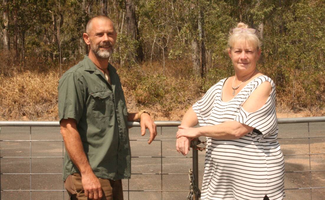 DISAPPOINTED: Camp Cable Road residents Kai Renner and Karen George say their property values will plummet if a service centre is developed in front of their homes. Photo: Stacey Whitlock