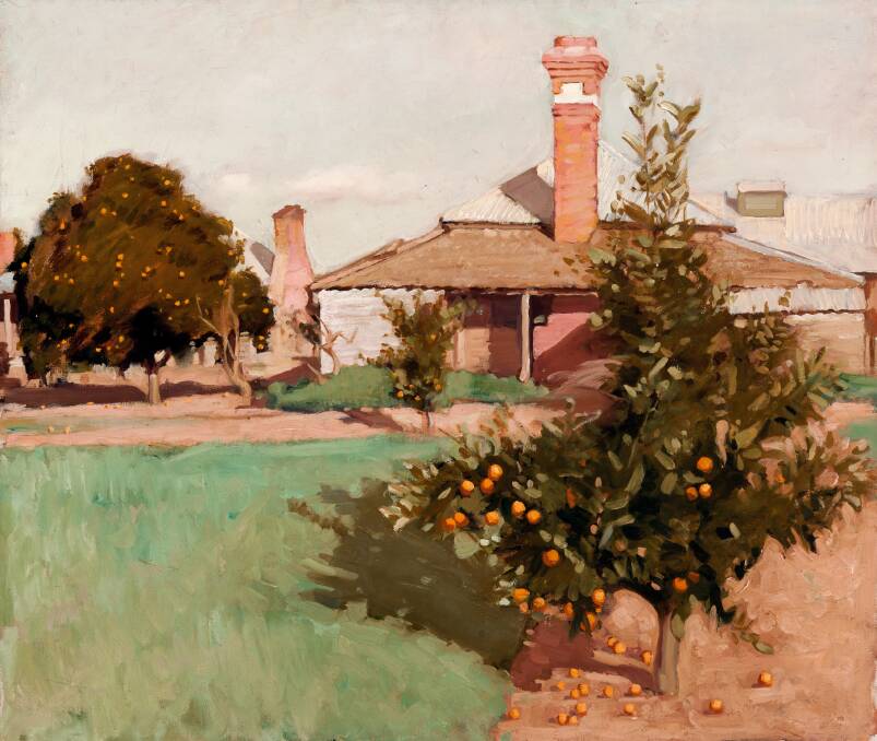 Burrabunnia with orange tree was painted in 1904 while Hugh Ramsay was convalescing in the countryside. Picture: Supplied
