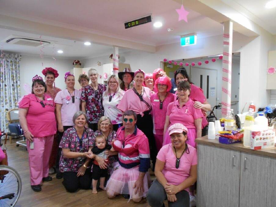 PRETTY IN PINK: The Baptist Care Niola Centre turned pink for the McGrath Foundation 'Pink Up Your Town' campaign. Photo: Supplied.